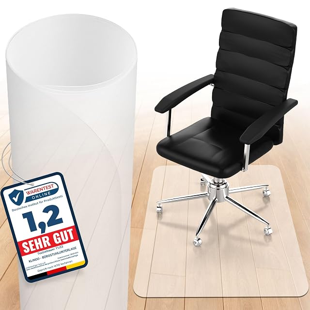 KLINOO transparente Polycarbonat-Stuhlbodenmatte
