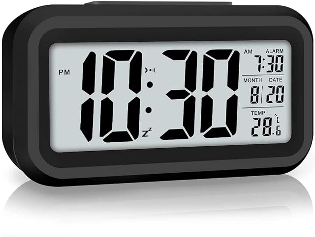 Lesipee tickfreier LED-Digital-Schreibtischwecker