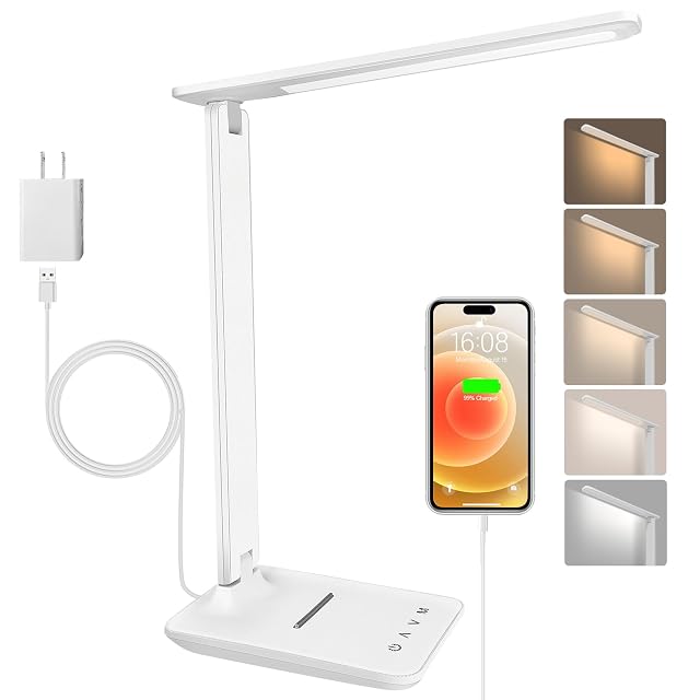 Jumoking LED-Schreibtischlampe mit Touch-Bedienfeld