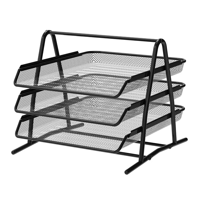 Detectalia 3-Schubladen-Drahtnetz-Schreibtischorganizer