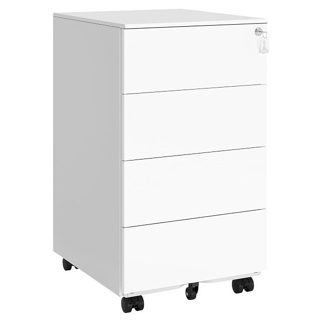 SONGMICS abschließbarer Stahl-Rollcontainer