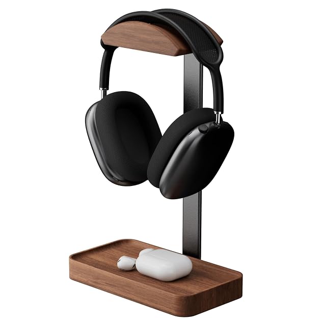 muso wood Headset-Ständer aus massivem Walnussholz mit einem Headset